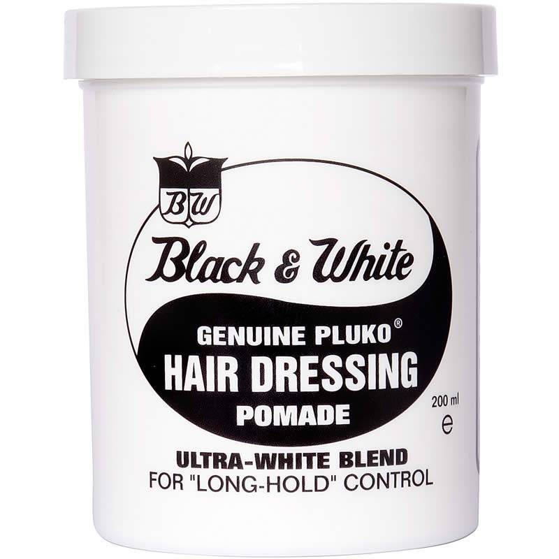 Black & White Original Pomade - witte pot met yin-yang logo, vooraanzicht 200ml