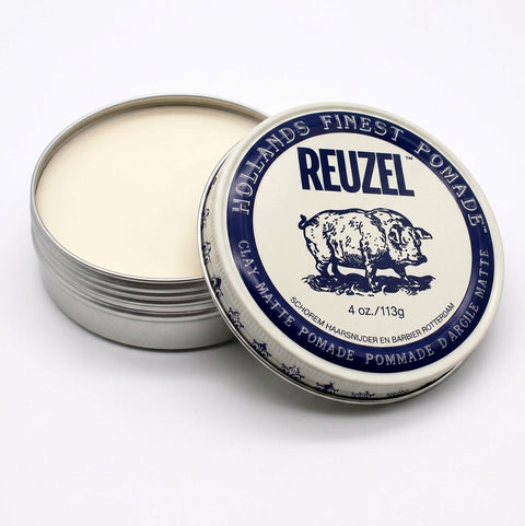 Reuzel Clay Matte Pomade - open potje met inhoud