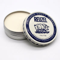 Reuzel Clay Matte Pomade - barattolo aperto con contenuto