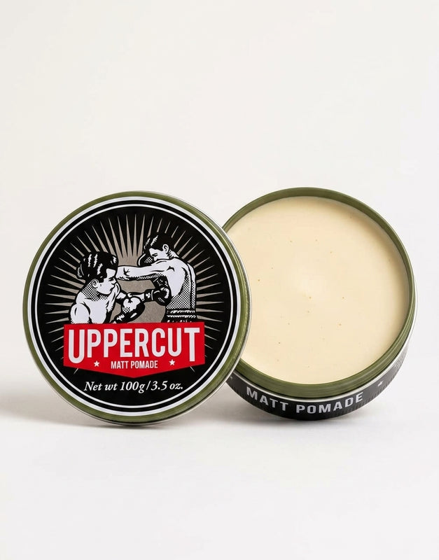 Uppercut Matte Pomade, barattolo aperto con contenuto