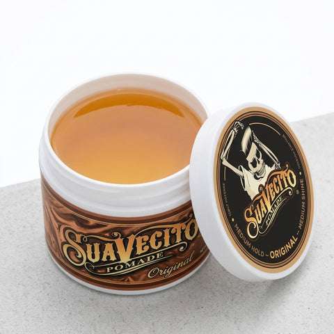 Suavecito Original Hold Pomade - open potje met inhoud