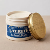 Layrite Natural Matte Cream - barattolo aperto con contenuto