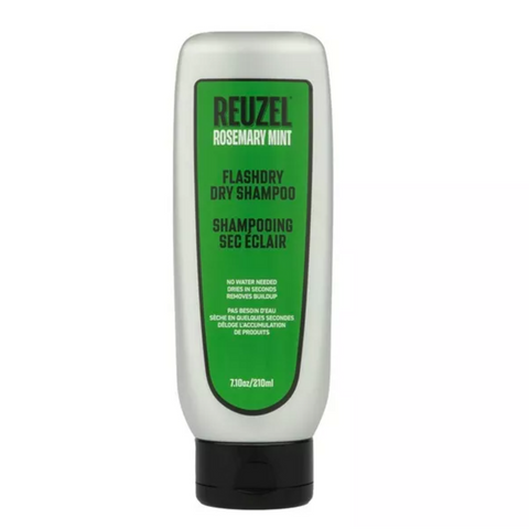 Reuzel Flashdry Dry Shampoo 210ml - vooraanzicht groene knijpfles met etiket