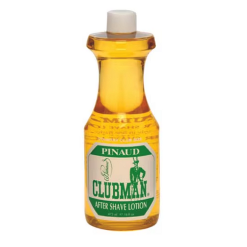 Ed. Pinaud Clubman Aftershave Barbersize 473ml - vooraanzicht fles met Pinaud-etiket