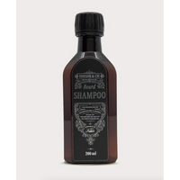 Tonsor & Cie Baardshampoo - vooraanzicht amberkleurige fles met zwart etiket, 200 ml