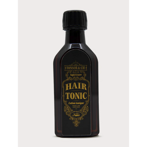 Tonsor & Cie Hair Tonic Citrus - vooraanzicht donkere fles met goudkleurig etiket