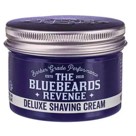 The Bluebeards Revenge Scheercreme - vooraanzicht paarse pot met schroefdeksel