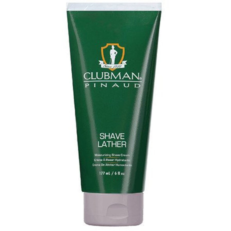 Ed. Pinaud Clubman Shave Lather - vooraanzicht groene scheertube met witte dop