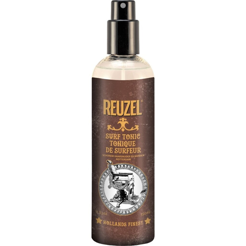 Reuzel Surf Tonic 350ml - vooraanzicht sprayfles met bruin etiket