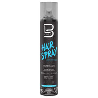 Level3 Hair Spray - zwarte spuitbus vooraanzicht met etiket, witte studio