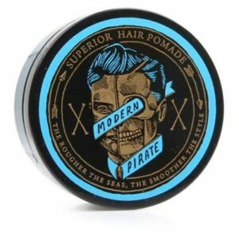 Modern Pirate Superior Hair Pomade (Blue) - bovenaanzicht blik met blauw-goud deksel