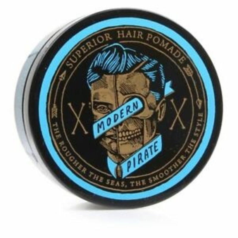 Modern Pirate Superior Hair Pomade (Blue) - bovenaanzicht blik met blauw-goud deksel