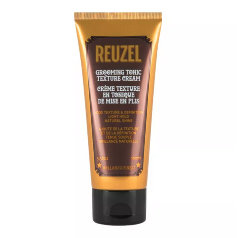 Reuzel Grooming Tonic Texture Cream - vooraanzicht goudbruine tube op witte achtergrond