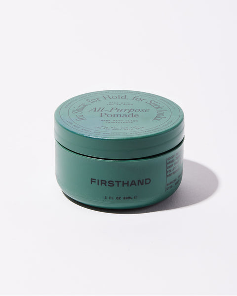 Firsthand Supply All-Purpose Pomade - groen dicht potje met zijkant, vooraanzicht