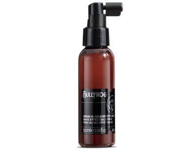 Bullfrog Wave Effect Salt Spray - vooraanzicht fles met spraykop en zwart etiket