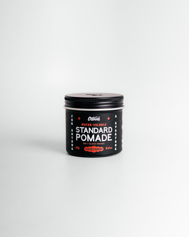 O'Douds Standard Pomade - vooraanzicht gesloten pot met zwart etiket