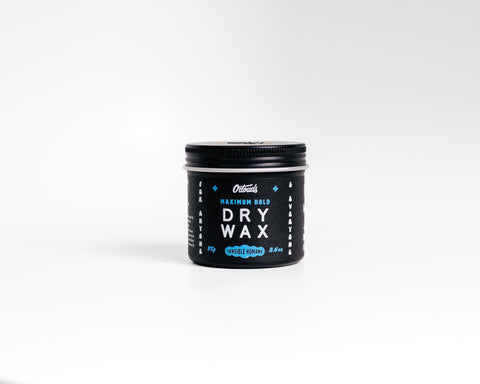 O'Douds Dry Wax - vooraanzicht zwarte pot met blauwe letters en deksel