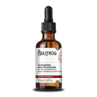 Bullfrog Secret Potion No. 2 Beard Oil - vooraanzicht amberflesje met pipet