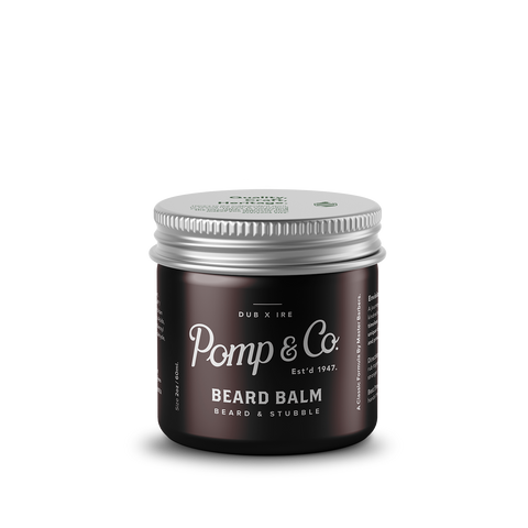 Pomp & Co. Beard Balm - gesloten bruine pot met zilveren deksel