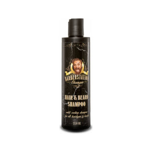 Barberstation Hair & Beard Shampoo - vooraanzicht zwarte fles 250 ml
