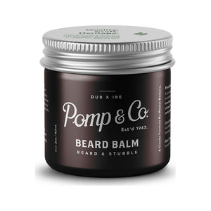 Pomp & Co. Beard Balm - barattolo marrone chiuso con coperchio argentato