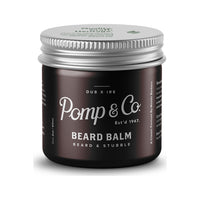 Pomp & Co. Beard Balm - gesloten bruine pot met zilveren deksel