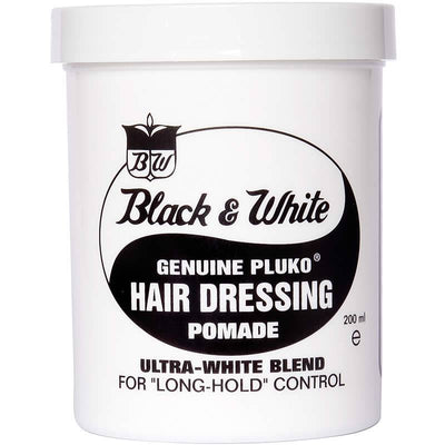 Black & White Original Pomade - witte pot met yin-yang logo, vooraanzicht 200ml