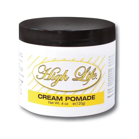 High Life Cream Pomade - witte pot met zwarte dop en geel etiket, vooraanzicht