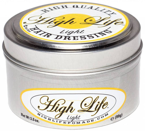 High Life Light Pomade - metalen blik met geel-wit etiket, vooraanzicht