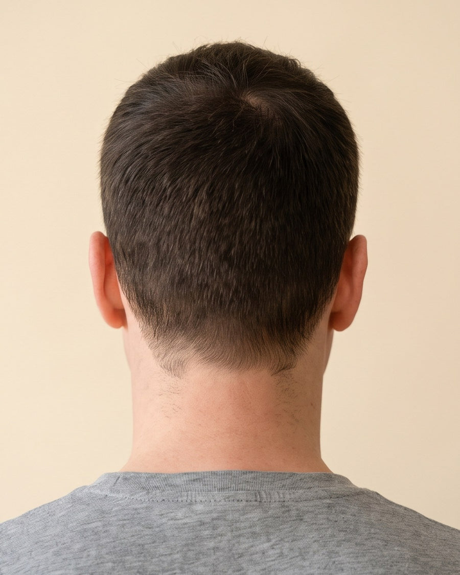 Caesar cut: dietro