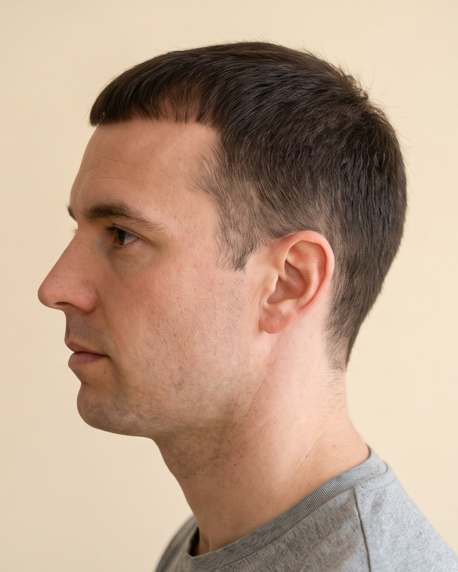 Caesar cut: lato