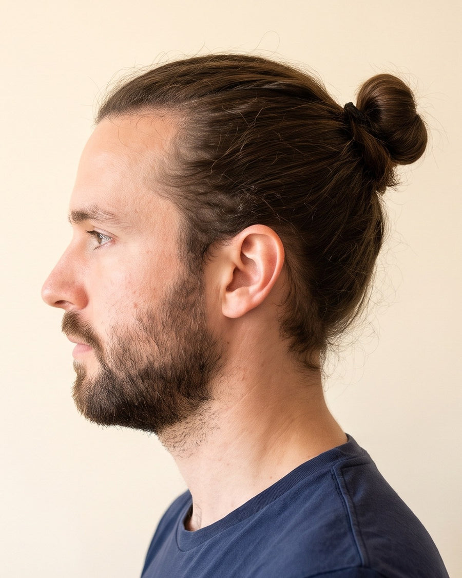 Man bun: lato