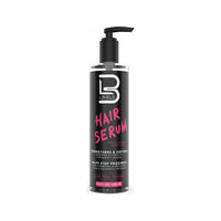Level3 Haar Serum - zwarte pompfles vooraanzicht met etiket, witte studio