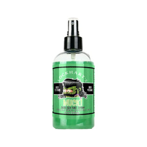 Lockhart's Dead Sea Salt Spray - flacone spray verde Mucki con vista frontale dell'etichetta