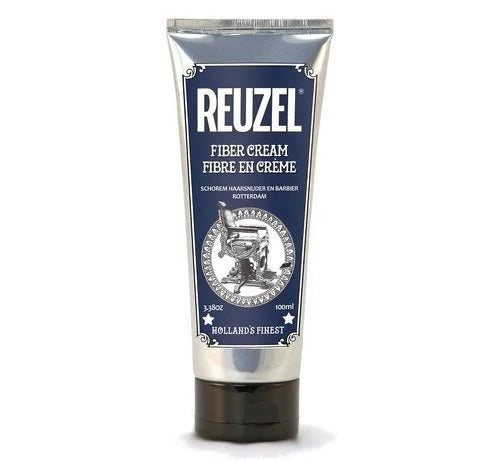 Reuzel Fiber Cream - vooraanzicht van de blauwe tube met etiket