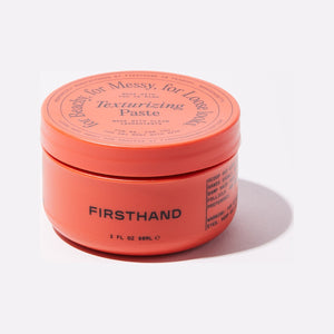 Firsthand Supply Texturizing Paste - vista frontale del barattolo arancione chiuso con coperchio