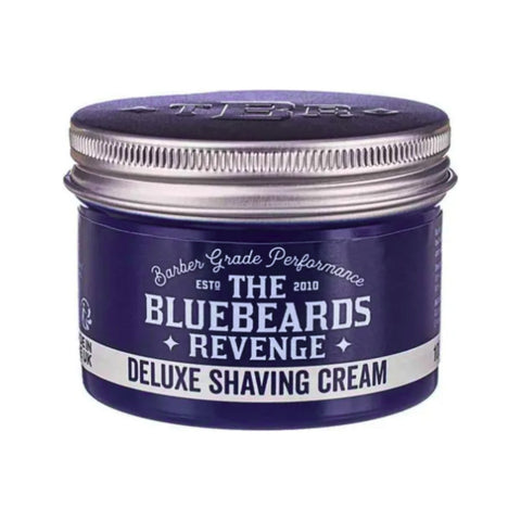 The Bluebeards Revenge Scheercreme - vooraanzicht paarse pot met schroefdeksel