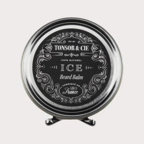 Tonsor & Cie Baardbalsem - rechtopstaand zwart blik Ice op witte achtergrond